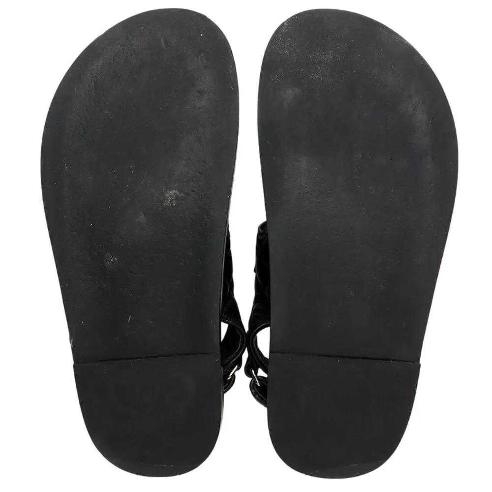 Chanel Calfskin Velcro Dad CC Sandals - Size 9 / 39 - FINAL SALE